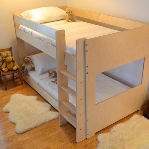 small bunk beds with mattress