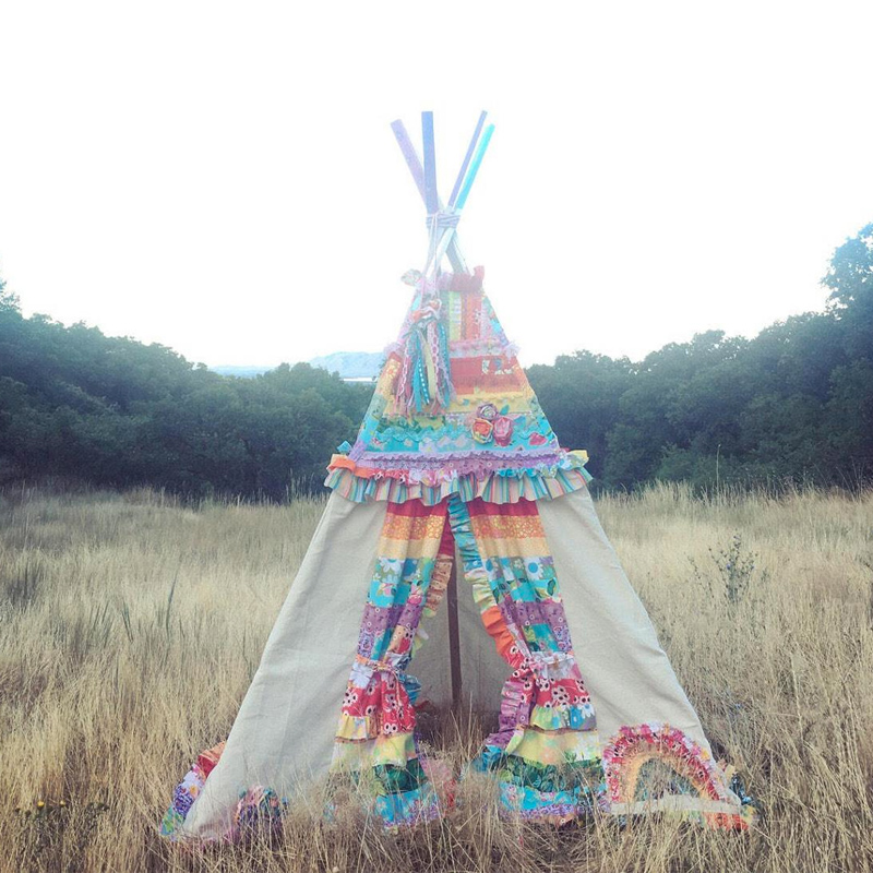 Magical 8ft Colorful Rainbow Teepee