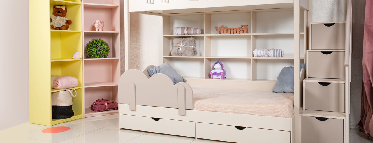 bunk bed with step drawers