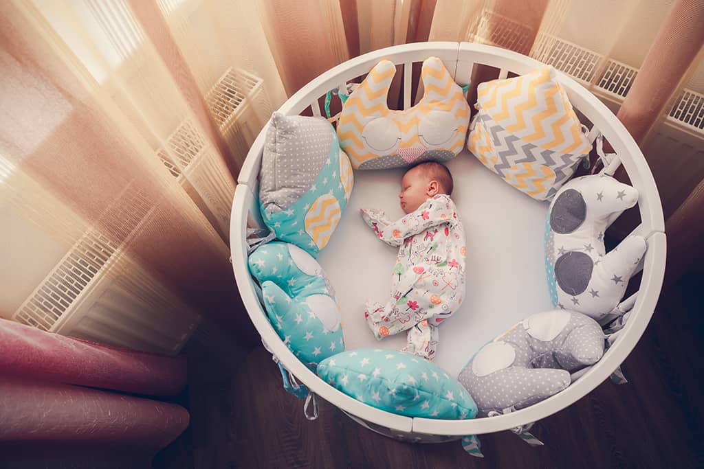 round cribs for baby girl