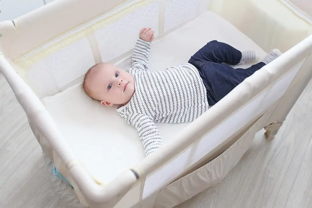 Baby in playpen